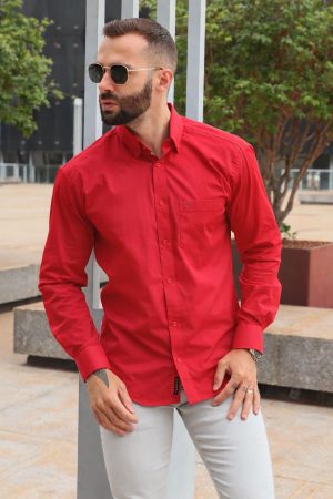 Camisa Tradicional manga longa 100% algodão